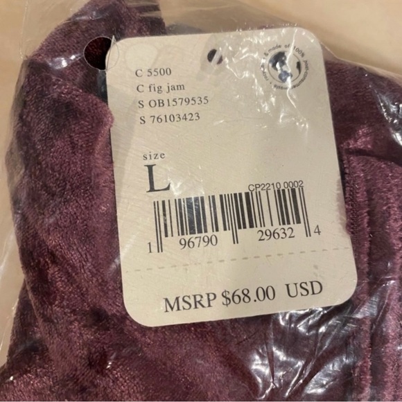 Free People Intimately All Night Velvet Tunic In Fig Jam Size Large - Picture 8 of 10